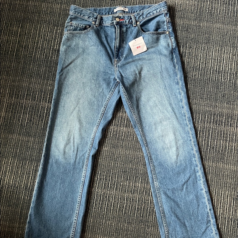 JW Anderson X Uniqlo Spring/Summer 2022 Boot Cut 5 Pocket Blue Jeans